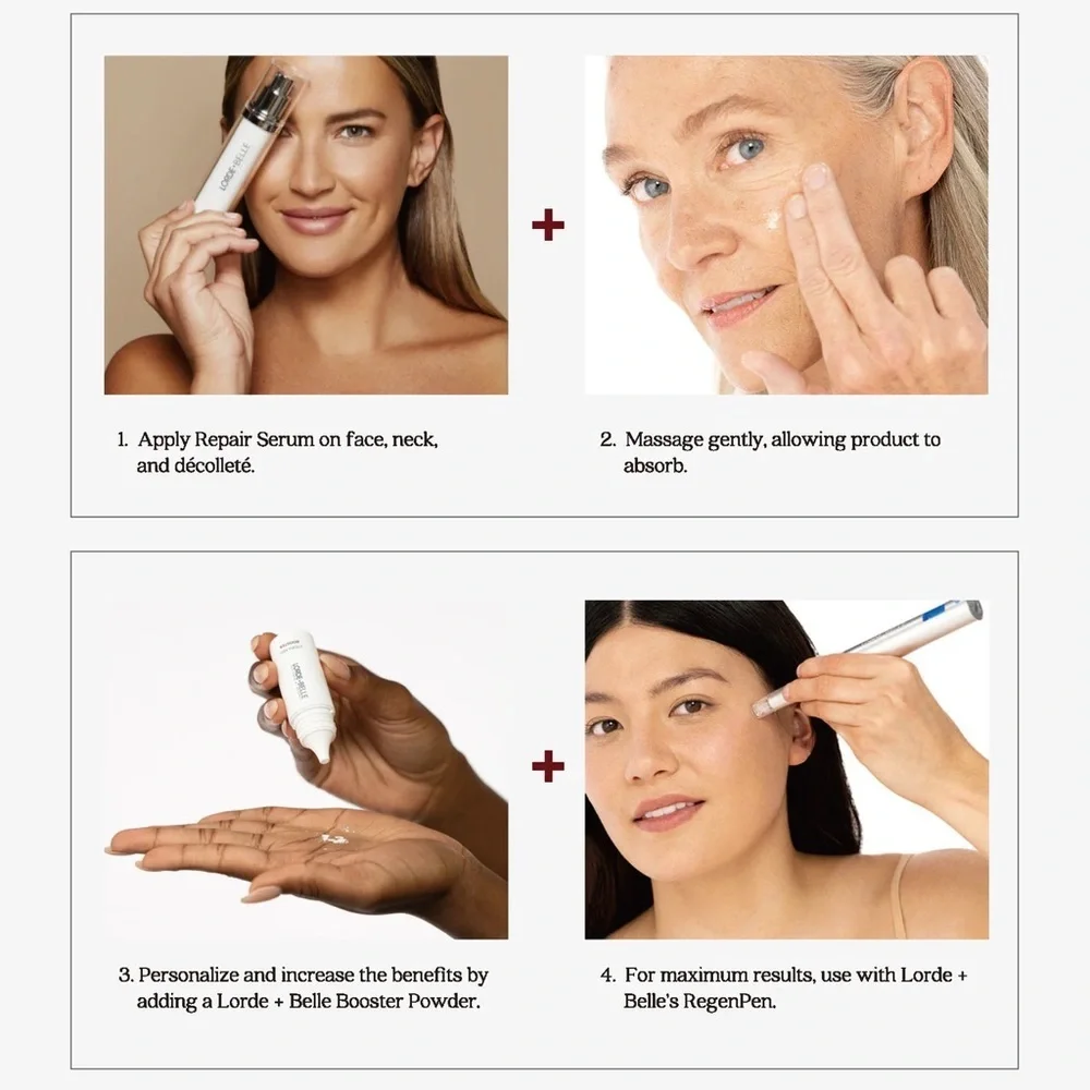 NIB LORDE + BELLE REPAIR SERUM- scientifically proven, potent skincare! 🤩